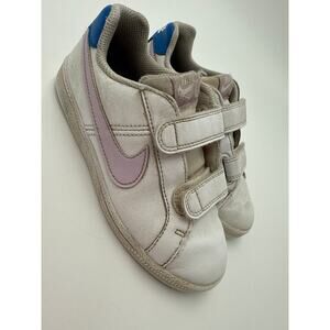 Nike | Sneakers Shoes | Girls | Size 12C | White Purple Blue | Velcro Strap